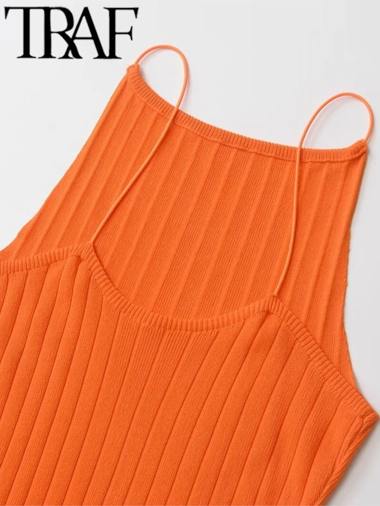 Thin Stretch Women Sliming Knitted Dress