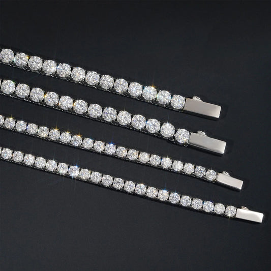 Stainless Steel Tennis Chain Necklace Iced Out