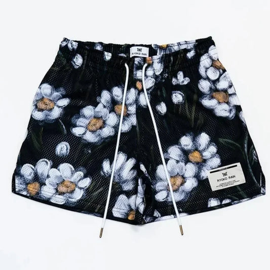 Summer fitness shorts Oil Painting Style