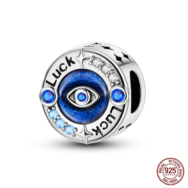 100% Real 925 Sterling Silver Classic Devil's Eye Charms