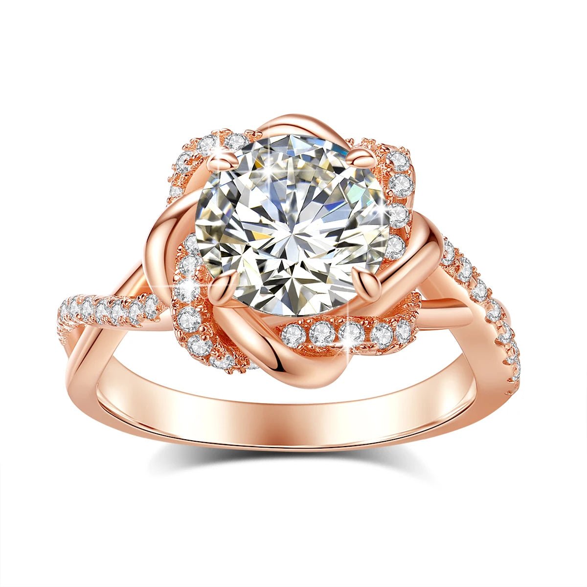 Szjinao Star Of David 3ct Moissanite Ring Yellow Gold With Certificate High Quality Wedding Party Jewelry For Women New Product