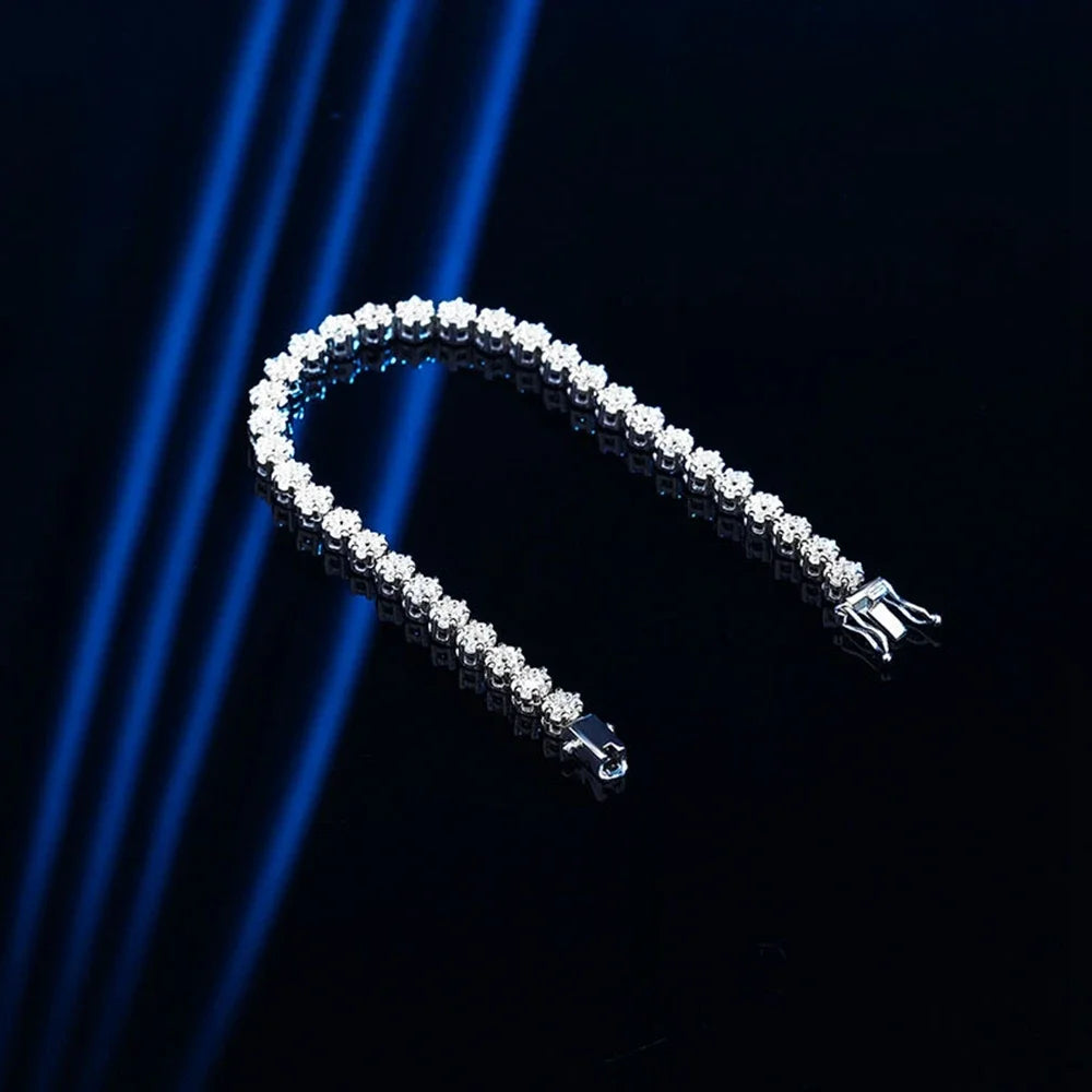 925 Sterling Silver Crafted Moissanite Bracelet