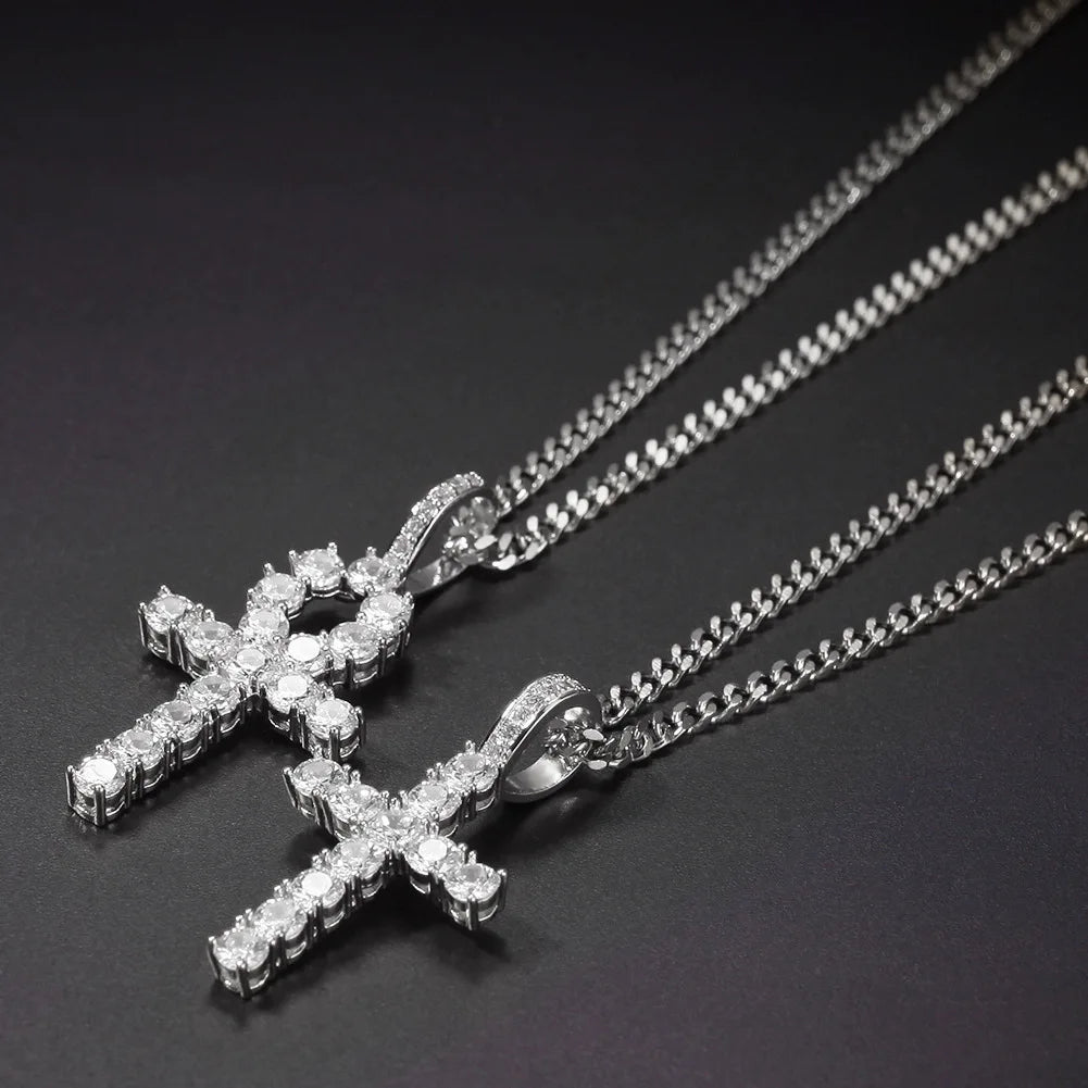 Cross Necklace Full Rhinestone
