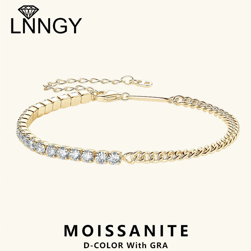 3mm Moissanite Tennis Bracelet 925 Sterling Silver