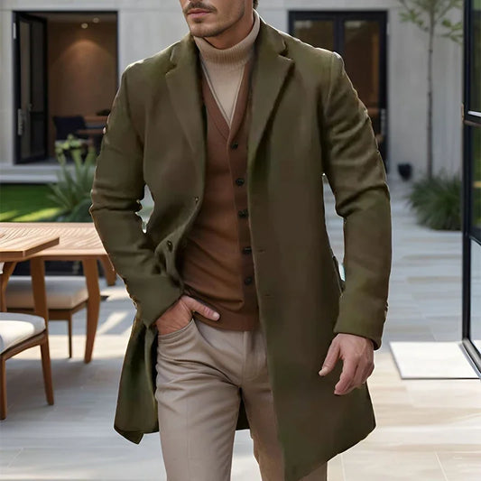 Fashionable Woolen Mid Jacket