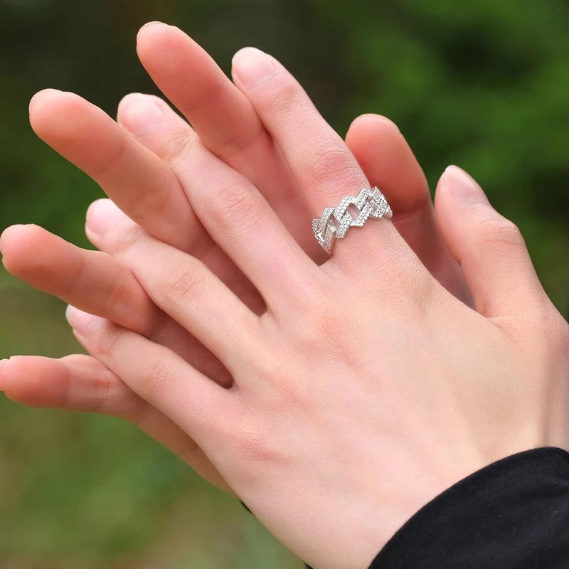 Cuban Moissanite Ring S925 Silver