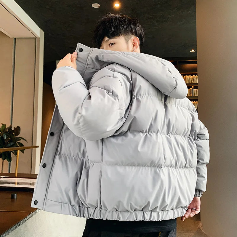 Men Harajuku Colorful Bubble Coat