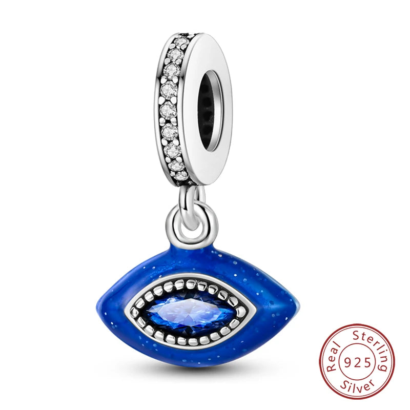 100% Real 925 Sterling Silver Classic Devil's Eye Charms