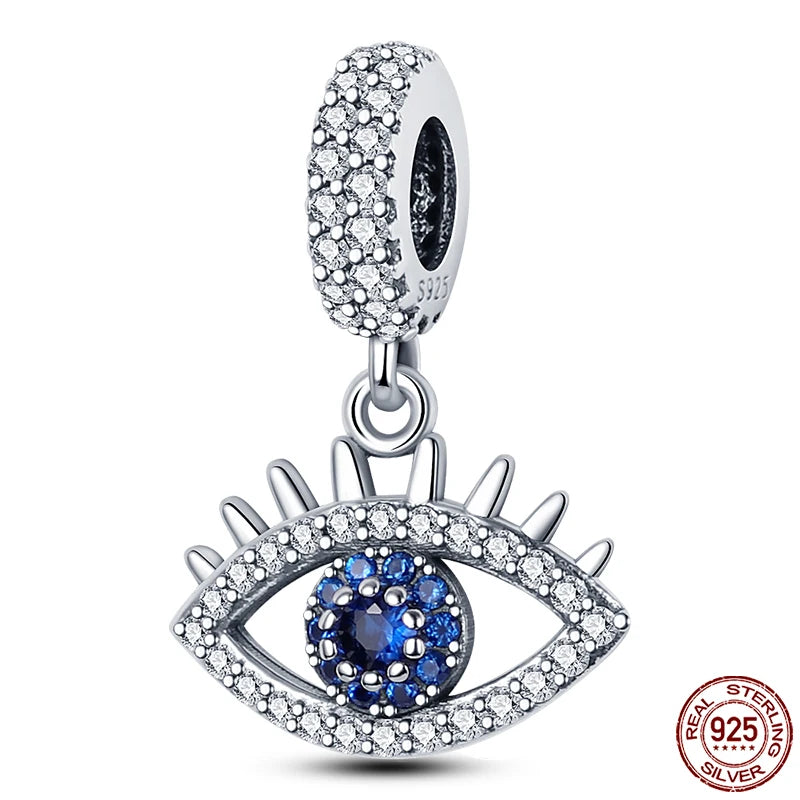 100% Real 925 Sterling Silver Classic Devil's Eye Charms