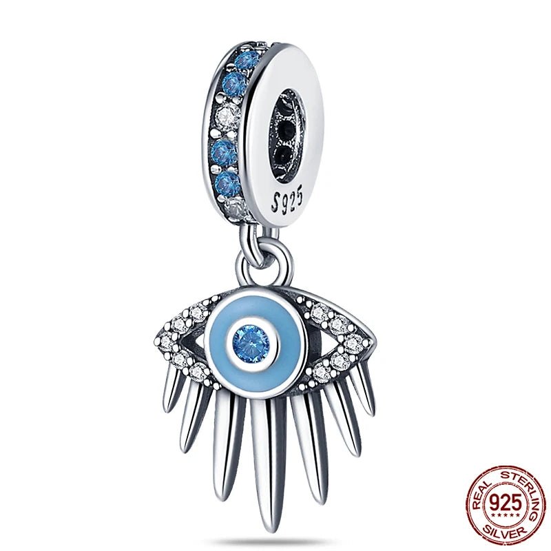 100% Real 925 Sterling Silver Classic Devil's Eye Charms