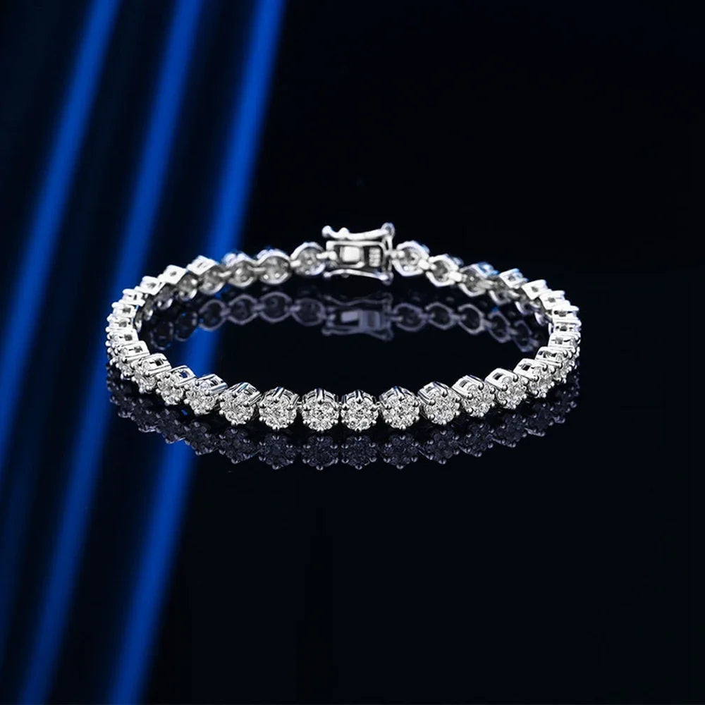 925 Sterling Silver Crafted Moissanite Bracelet