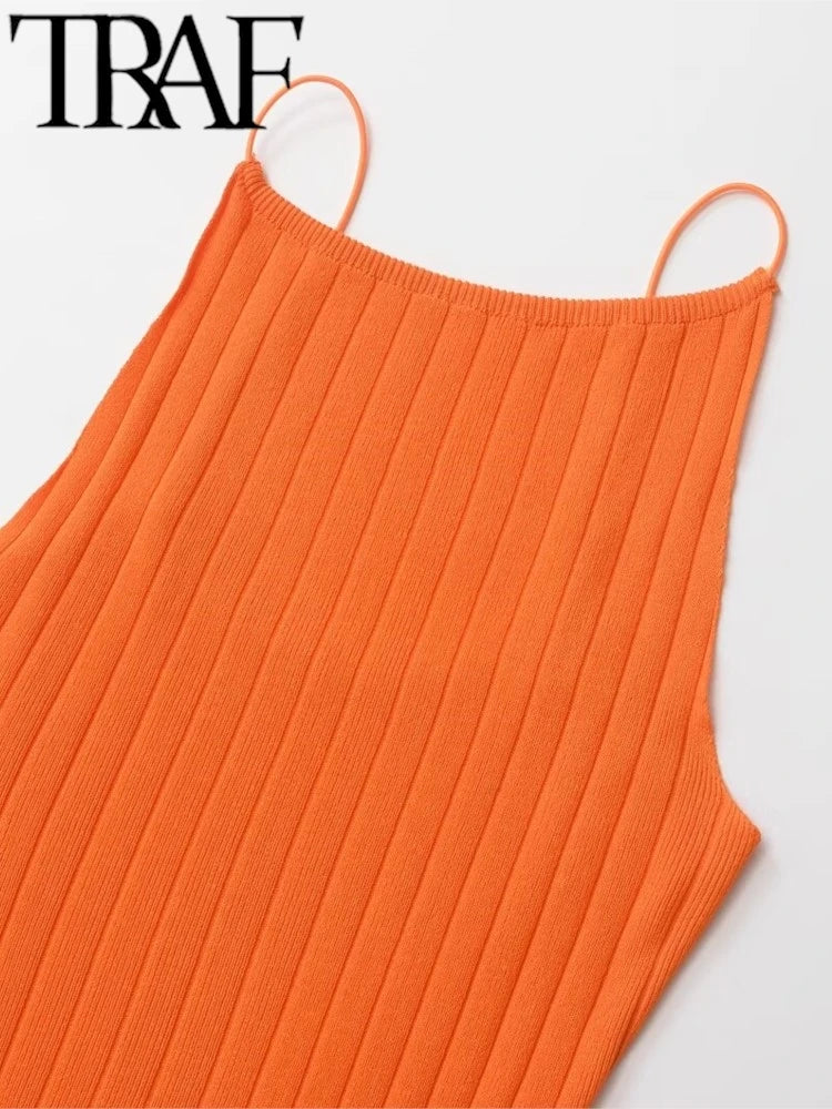 Thin Stretch Women Sliming Knitted Dress