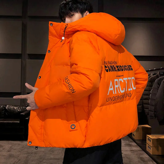 Men Harajuku Colorful Bubble Coat