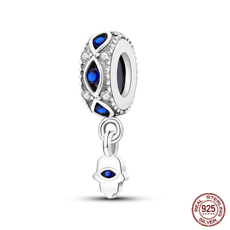100% Real 925 Sterling Silver Classic Devil's Eye Charms