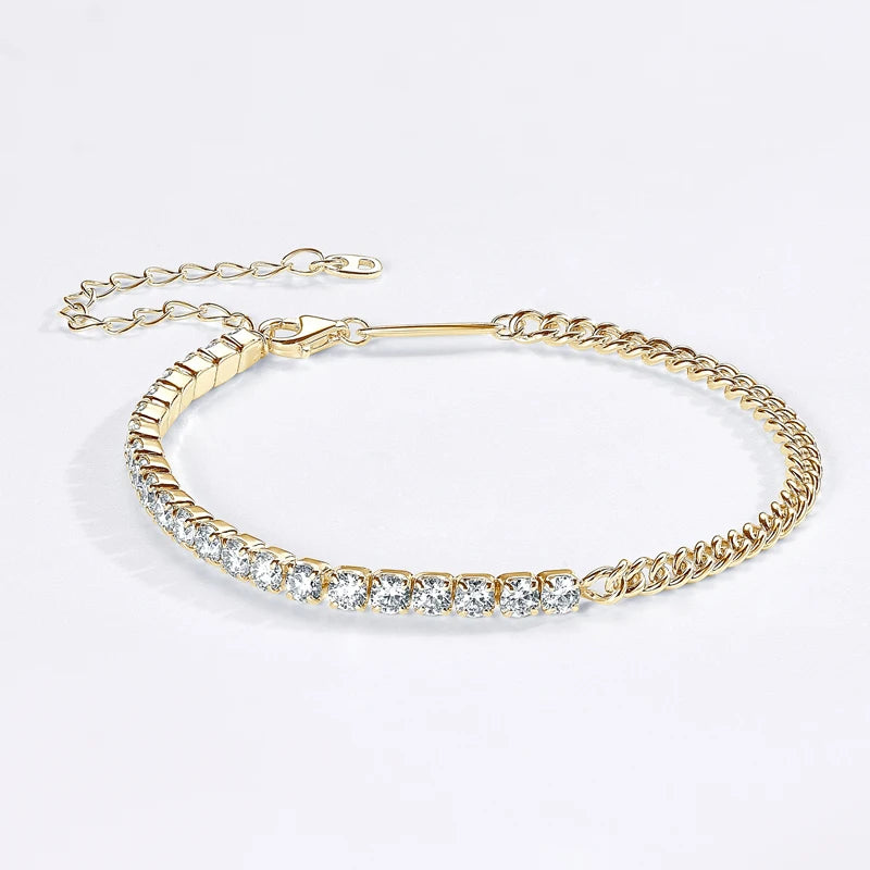 3mm Moissanite Tennis Bracelet 925 Sterling Silver