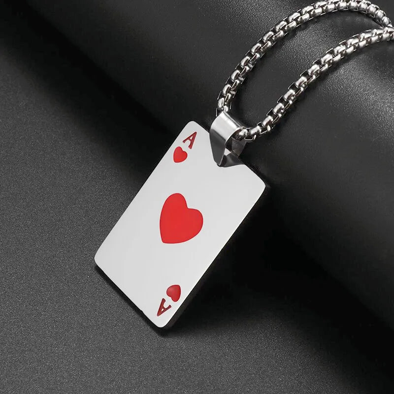 Gold Color Heart Playing Card