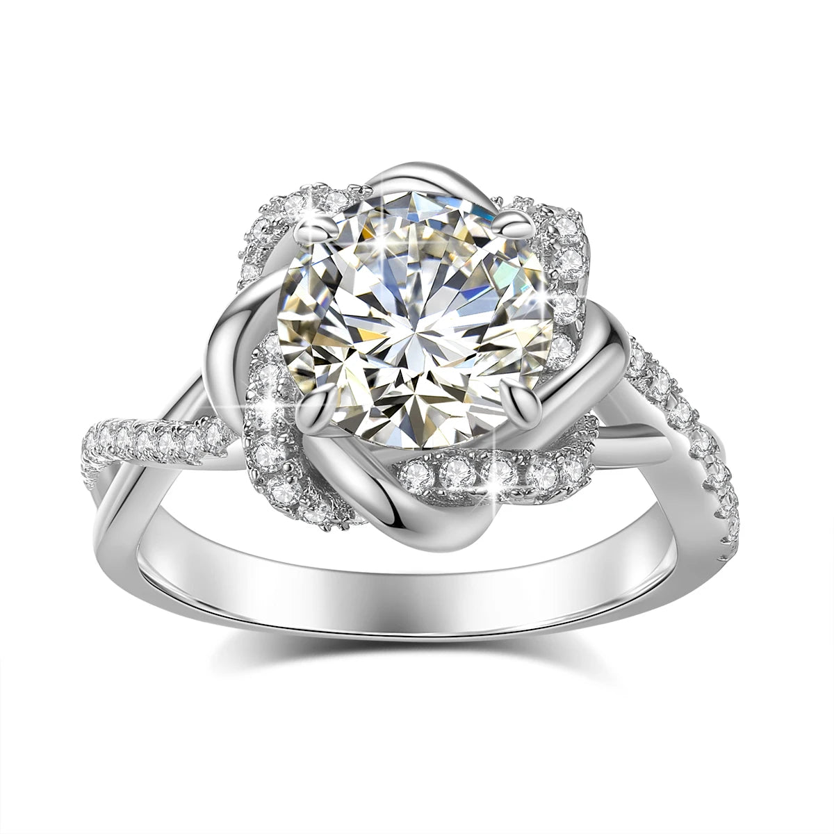 Szjinao Star Of David 3ct Moissanite Ring Yellow Gold With Certificate High Quality Wedding Party Jewelry For Women New Product