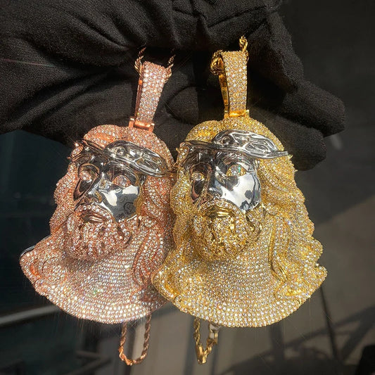 5A+ Cubic Zirconic Iced Out JESUS PIECE Pendants
