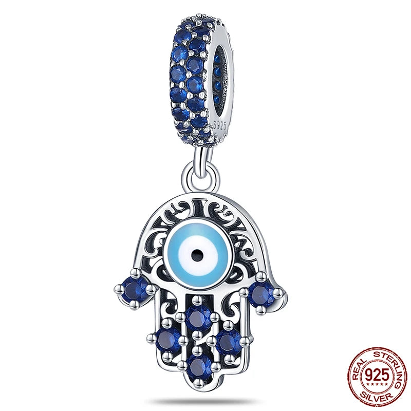 100% Real 925 Sterling Silver Classic Devil's Eye Charms