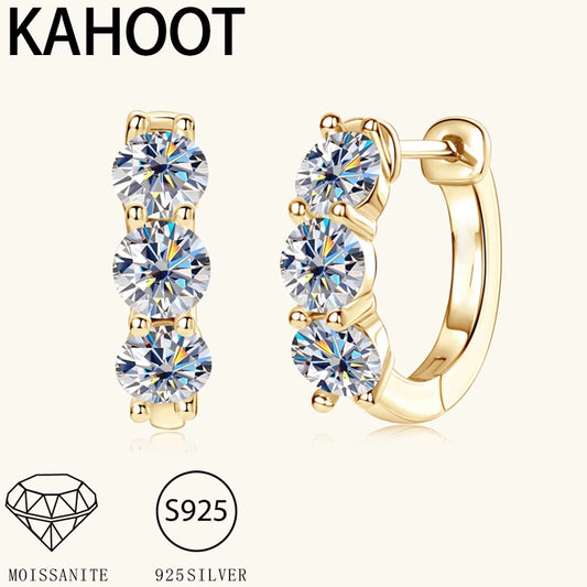 s925 silver moissanite earrings,