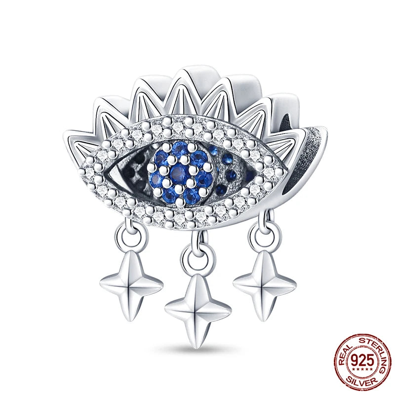 100% Real 925 Sterling Silver Classic Devil's Eye Charms