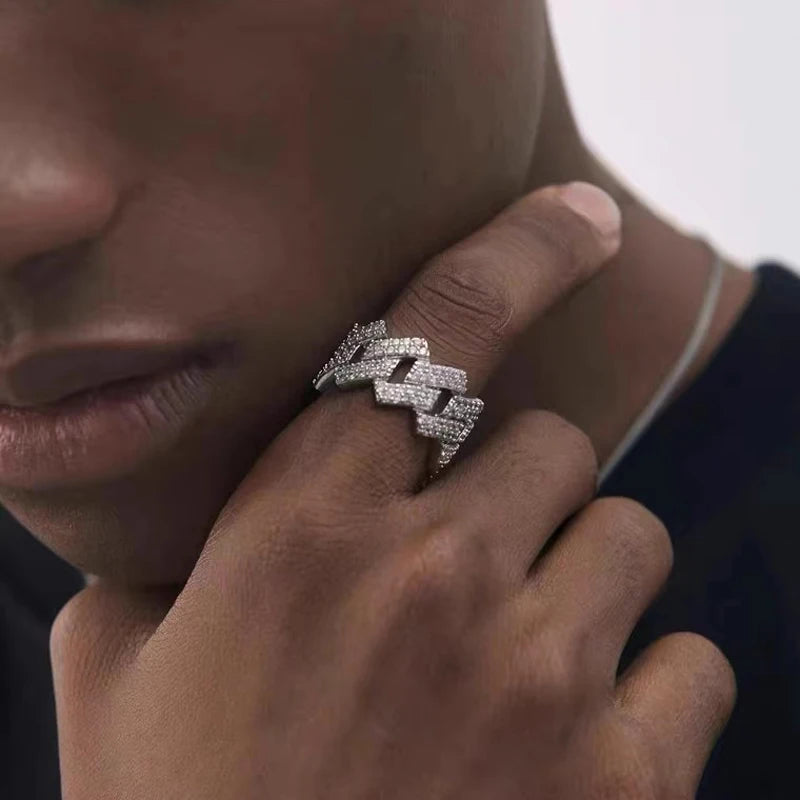 Cuban Moissanite Ring S925 Silver