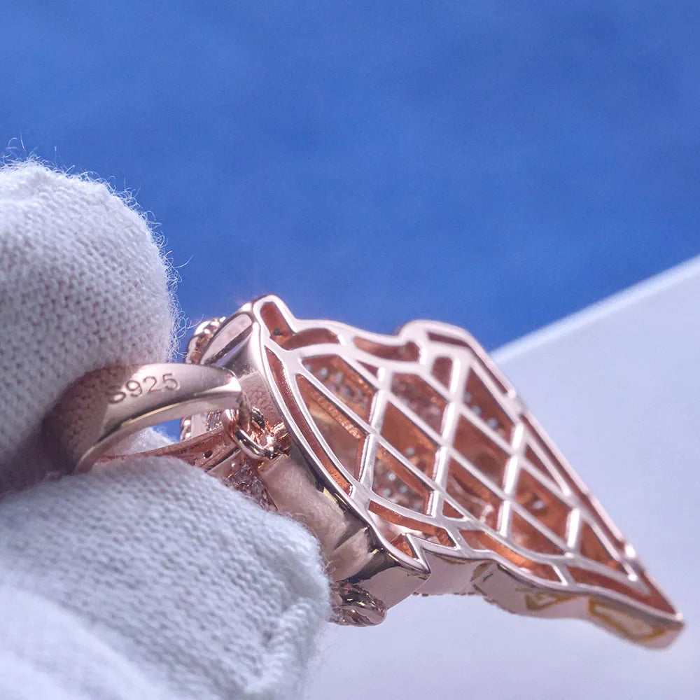 Iced Out Moissanite Jesus Head Pendant Pass Diamond Gold Plated 925 Silver Charm Necklace