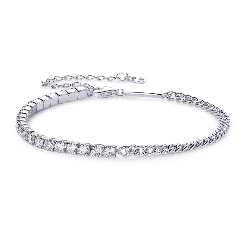 3mm Moissanite Tennis Bracelet 925 Sterling Silver
