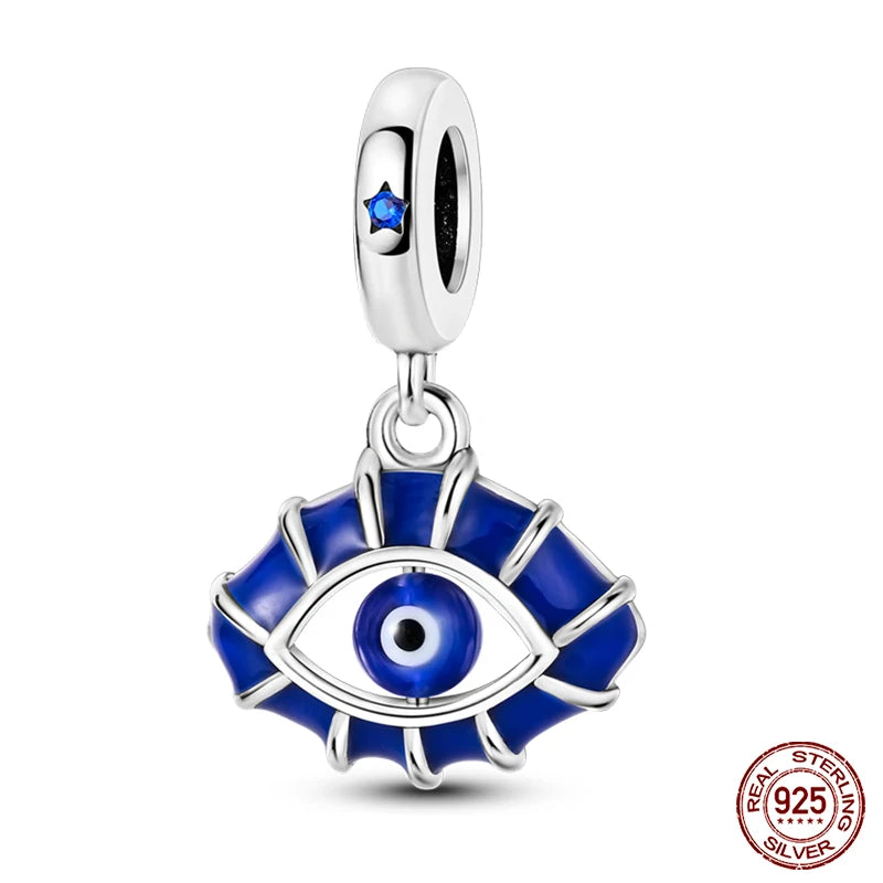 100% Real 925 Sterling Silver Classic Devil's Eye Charms