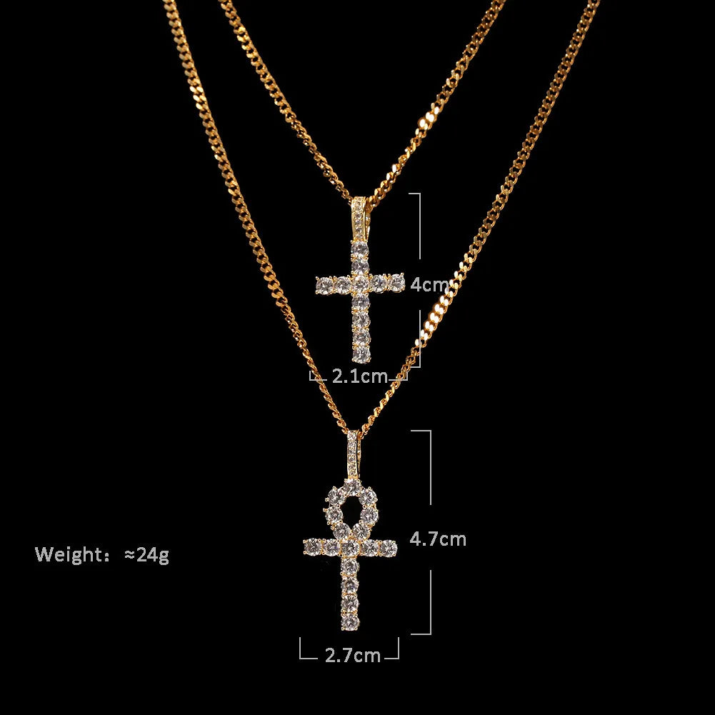 Cross Necklace Full Rhinestone