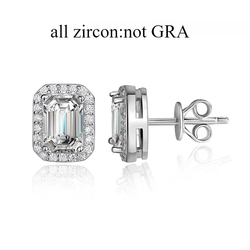 0.5CT 1CT 2CT Moissanite Stud Earrings