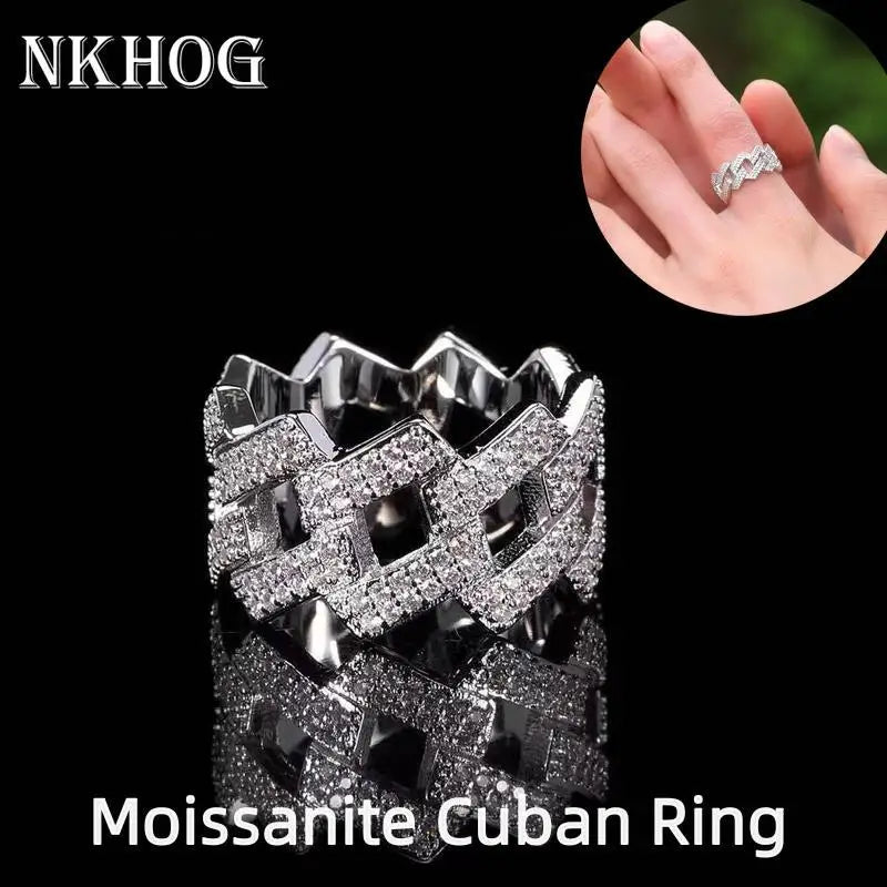 Cuban Moissanite Ring S925 Silver