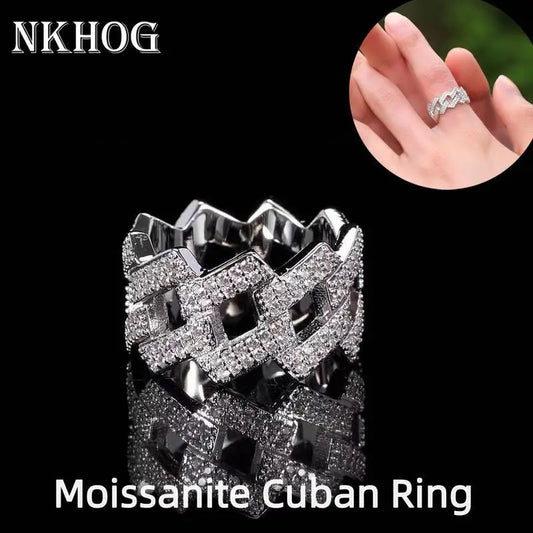 Cuban Moissanite Ring S925 Silver