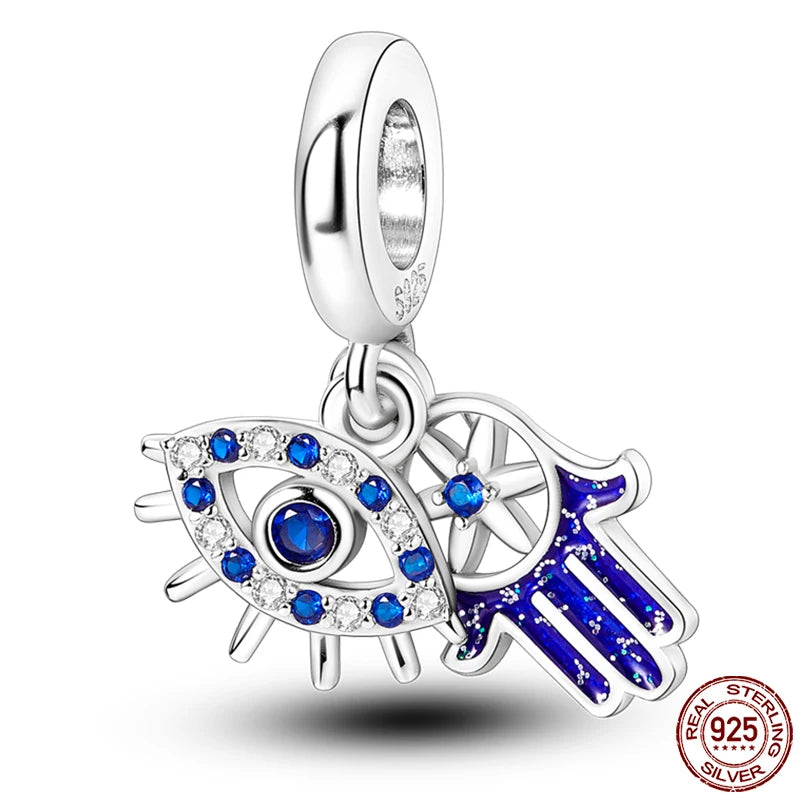 100% Real 925 Sterling Silver Classic Devil's Eye Charms