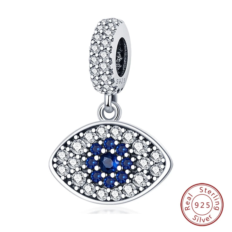 100% Real 925 Sterling Silver Classic Devil's Eye Charms